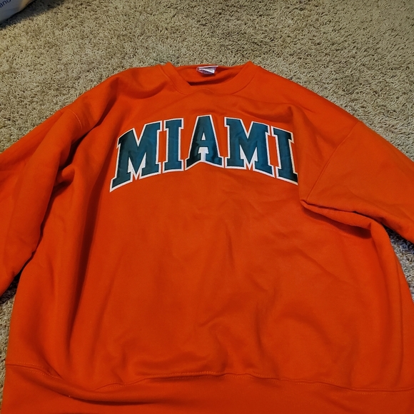 champion orange sweater